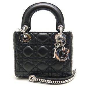 Christian Dior Lady Dior Cannage Black Handbag